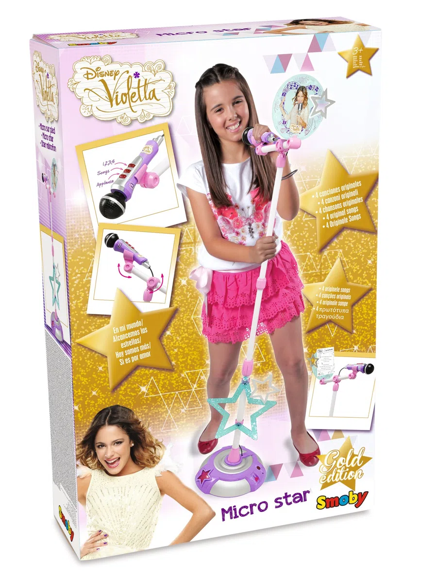 Smoby 7600027223 - Violetta Microfono con Asta