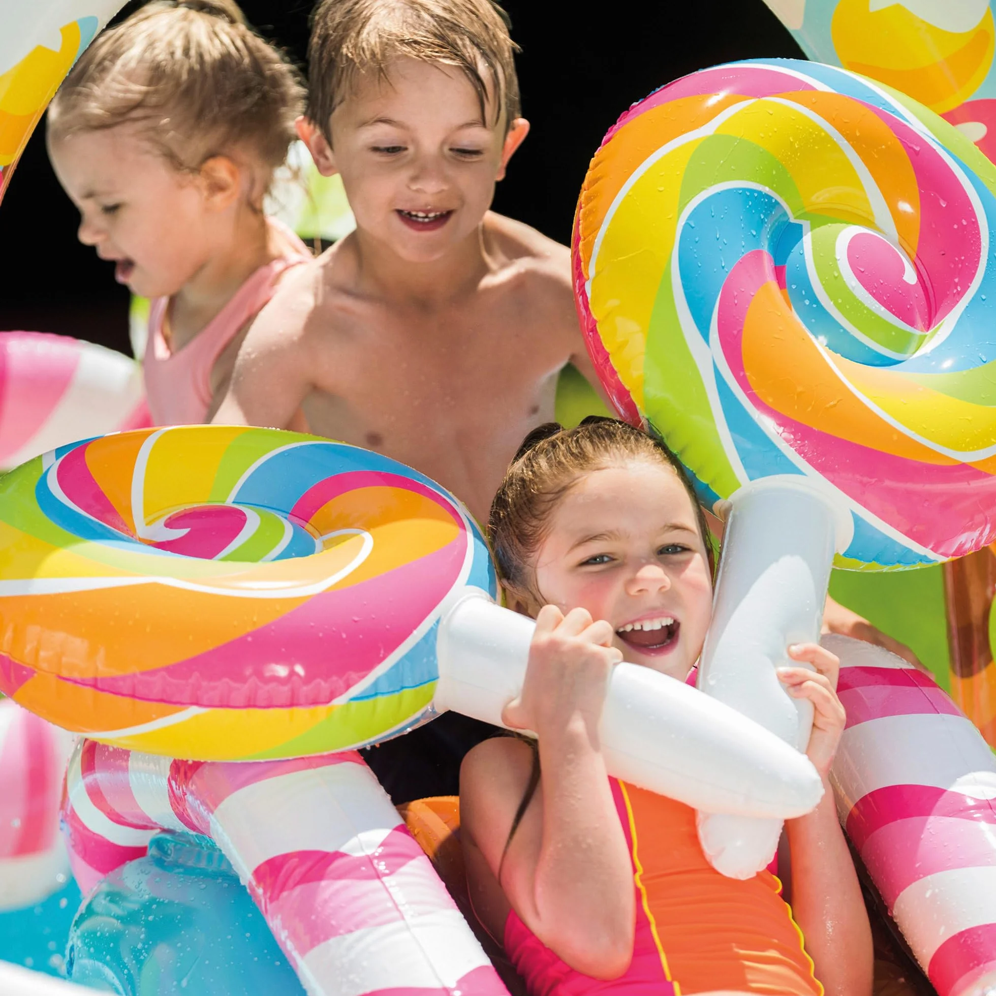 Intex- Playcenter Caramelle, Multicolore, 295 x 191 x 130 cm, 57149 57149