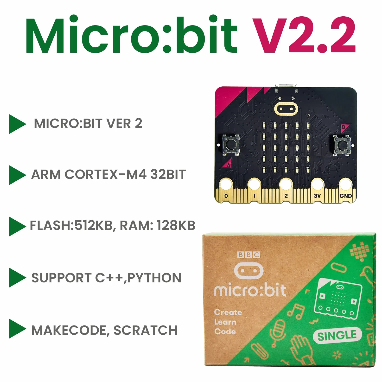 KEYESTUDIO BBC Micro:Bit Basic Starter Kit with V2.2 Microbit Board Graphical Programming STEM Kit