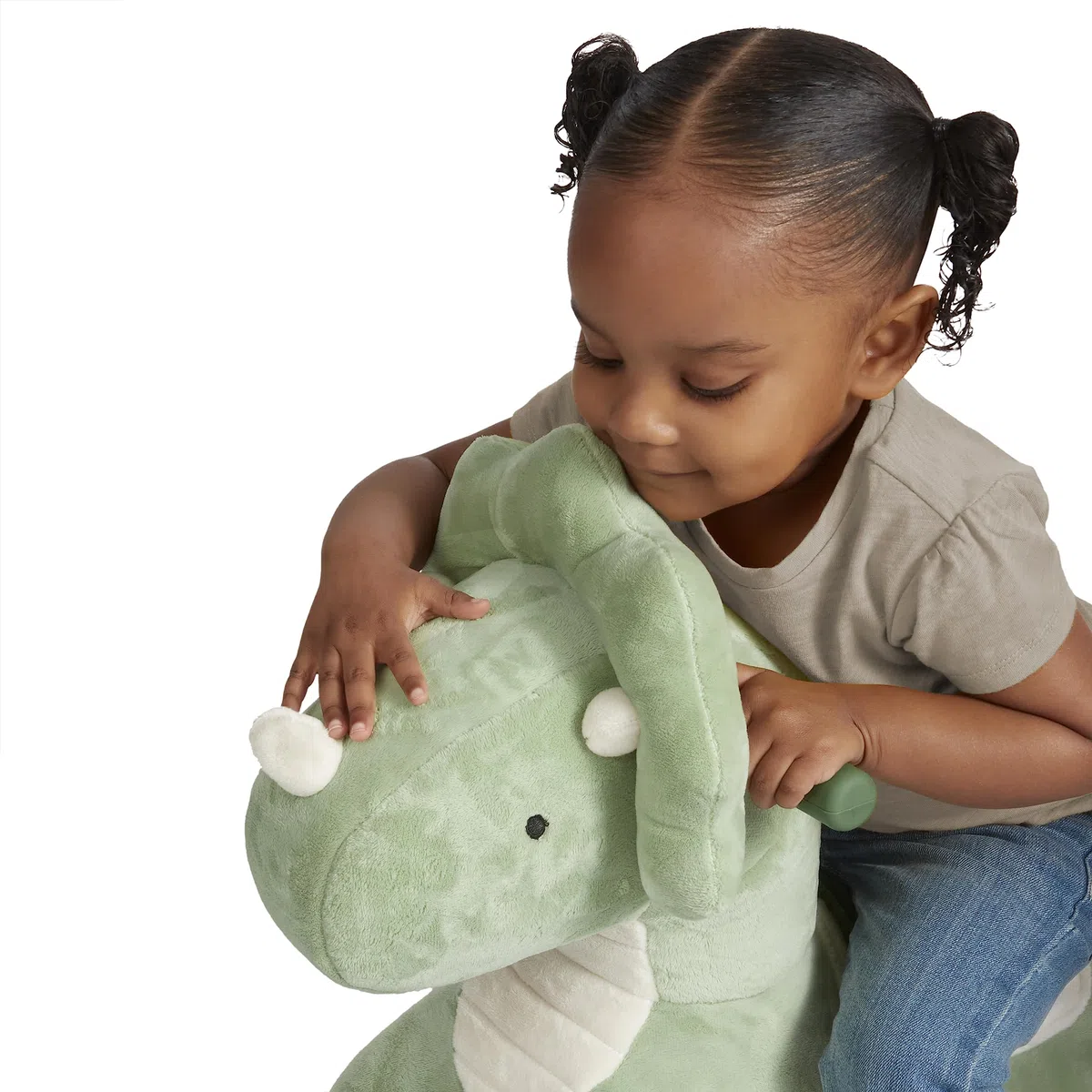 Radio Flyer Dash the Rolling Dinosaur, giocattolo da cavalcare verde per bambini da 1 a 3 anni