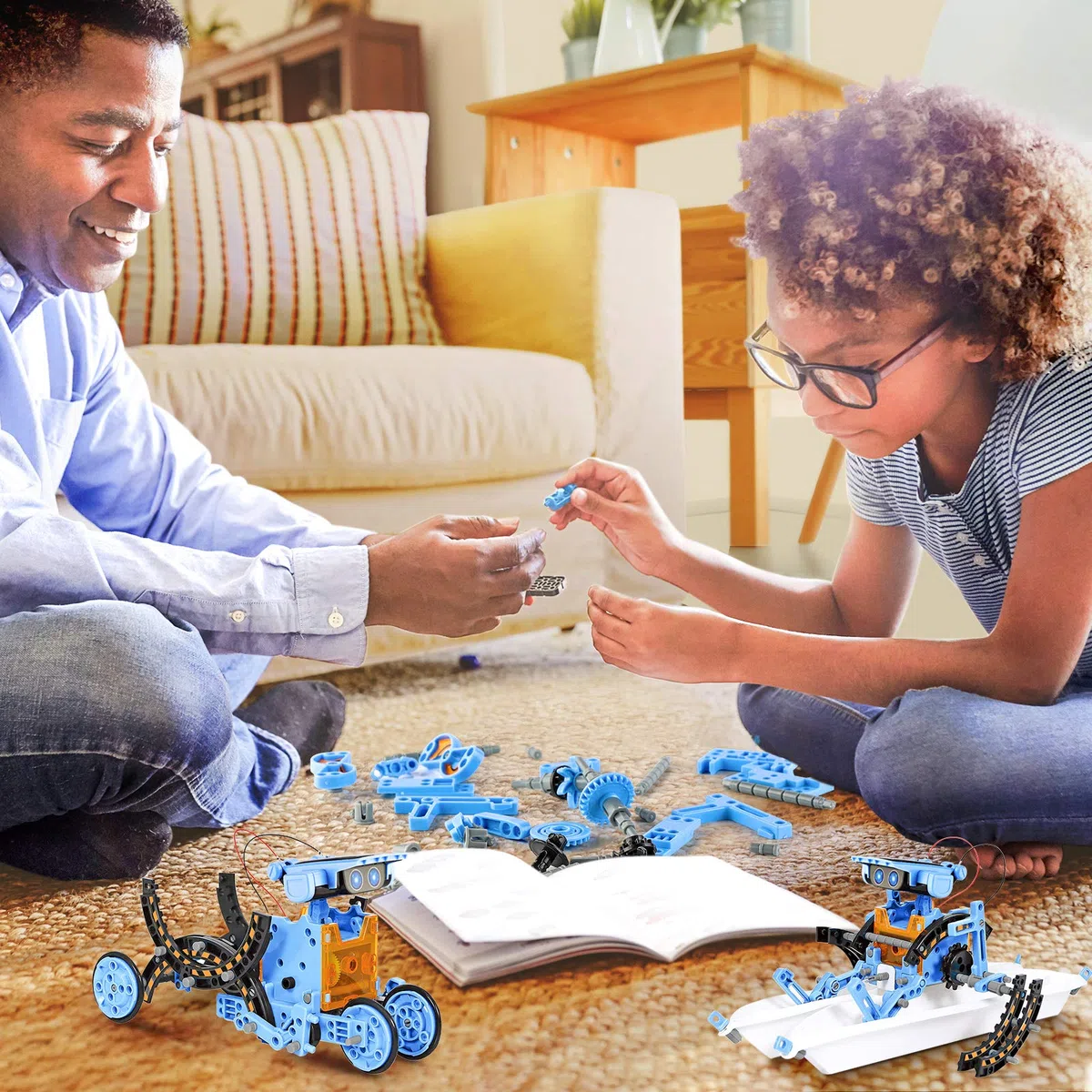 Sillbird Giocattoli Robot Solari per Bambini, 12 in 1 Dual Drive alimentato a Energia Solare e Cellulare, kit di Esperimenti Educativi STEM per Ragazzi e ragazze di età 8-12 (190 pezzi)