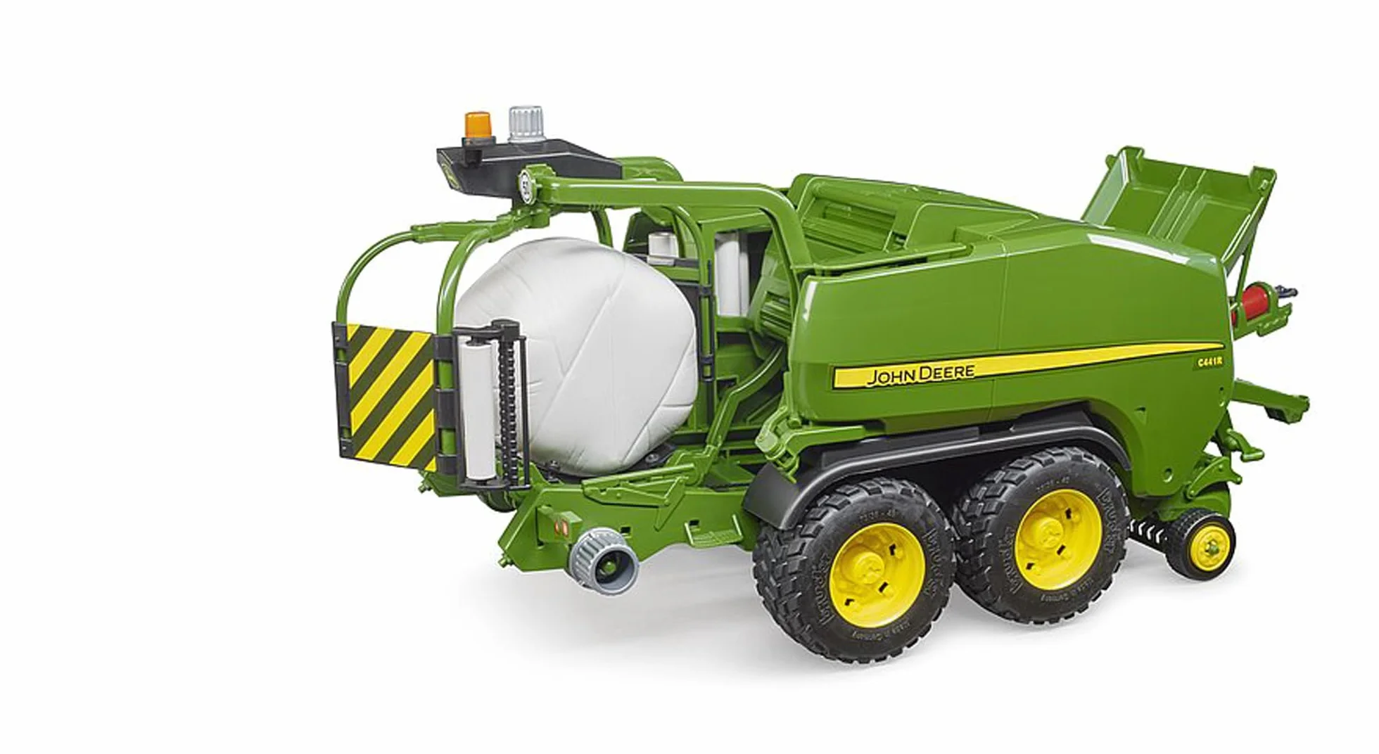 bruder 02032 - Combinazione rotopressa-incartatrice John Deere C441R, trattore, rimorchio