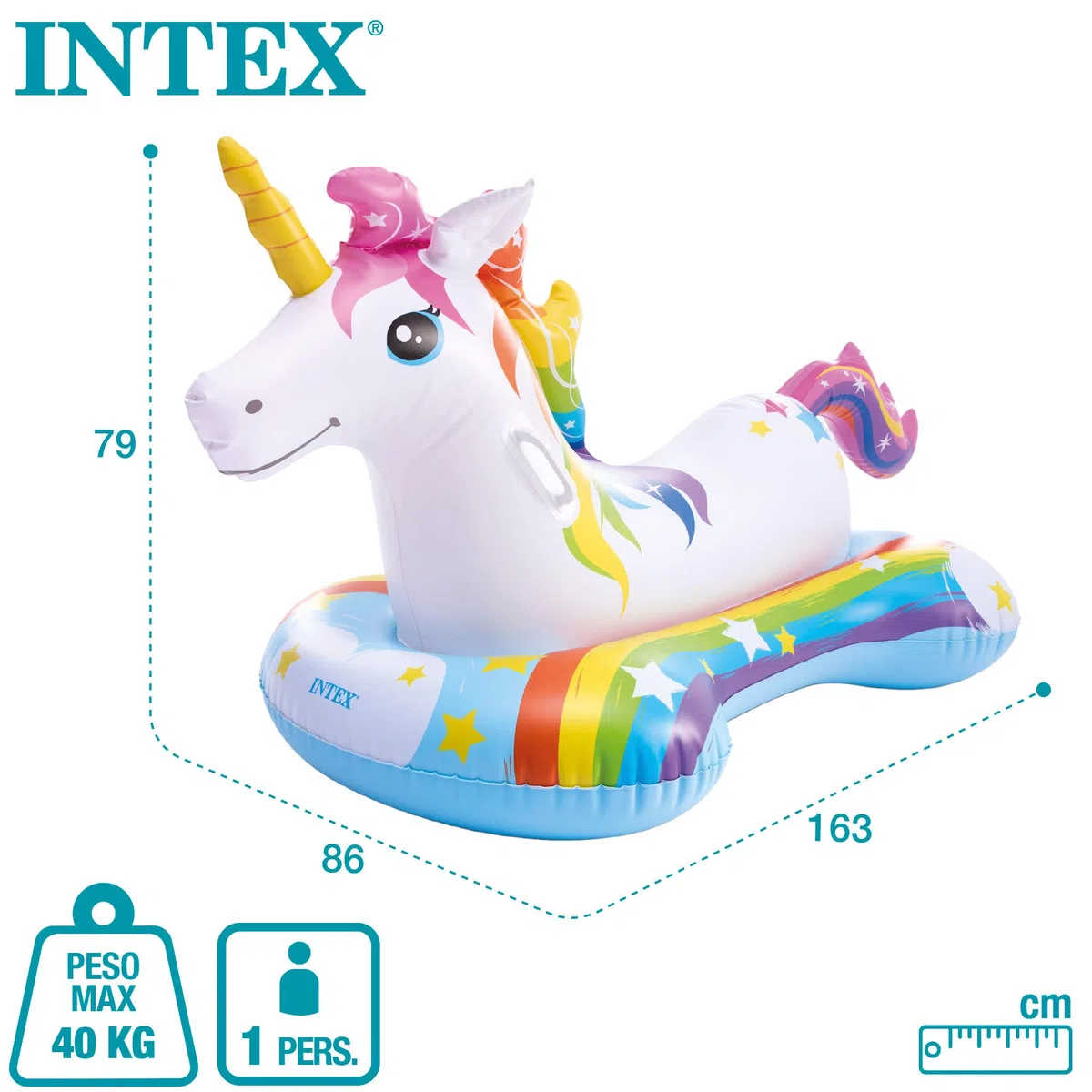 Intex 57552 Cavalcabile Unicorno 1636 x 86 cm