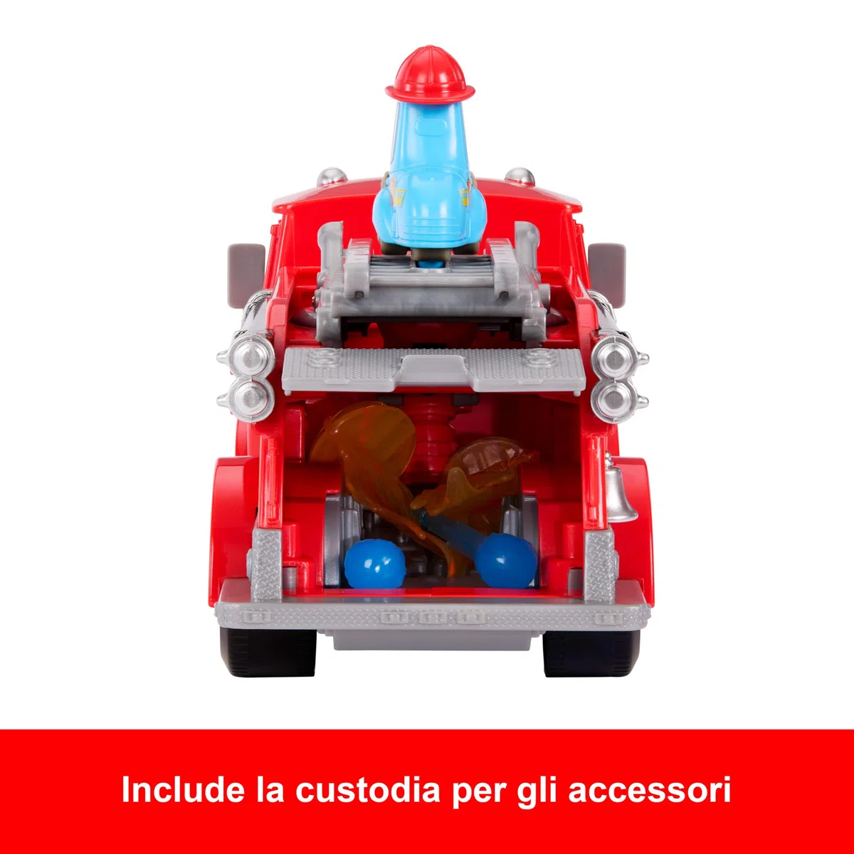 Mattel CARS - Sfreccia e Soccorri Red e Guido Pompieri, set con camion dei pompieri, 2 bersagli a forma di fiamma e 2 proiettili ad acqua inclusi, giocattolo per bambini, 3+ anni, JFL54