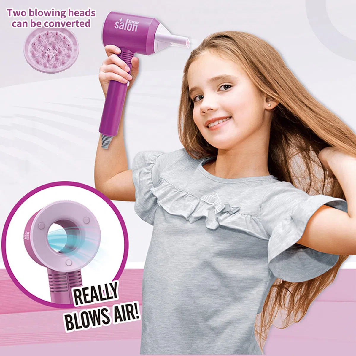 Set Parrucchiera Bambina,14 Pezzi set di Bellezza per Parrucchiere e Cosmetico Include Trucco Finto e Accessori per Capelli,set da Gioco Parrucchieri per Bambini 3 4 5 6 7 Anni.