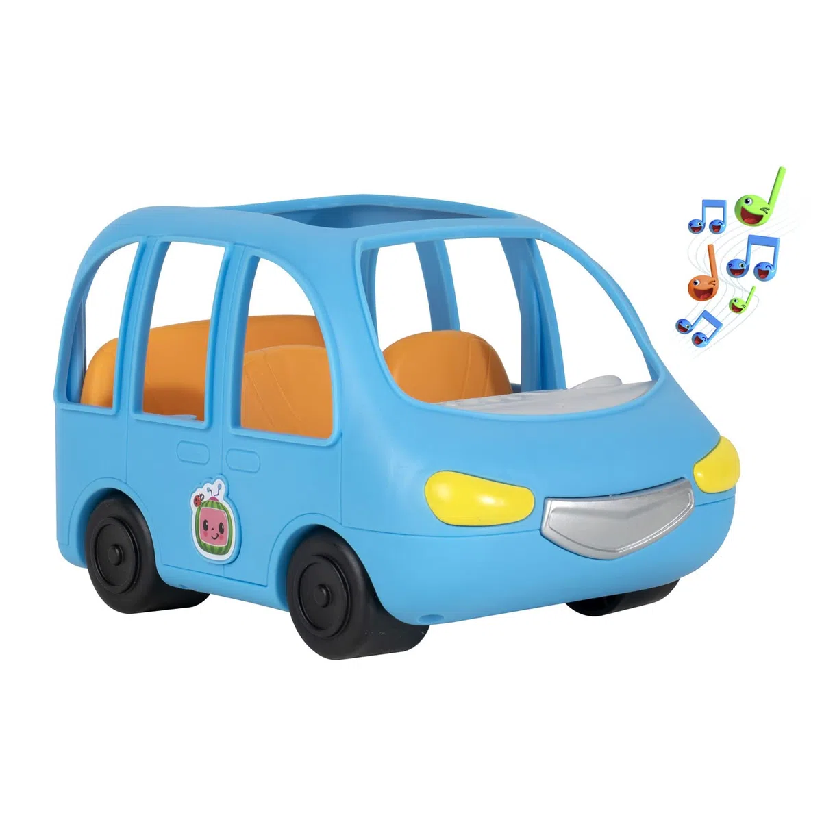 CoComelon Bandai - Auto di famiglia musicale+1 personaggio JJ - Veicolo che suona la canzone "Are we there yet" (in inglese) e 1 figura JJ 7 cm - WT0104, Multicolore