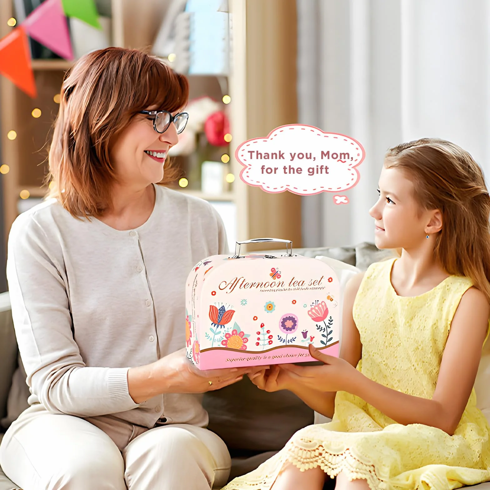 Set da tè Giocattolo per Bambini, 46 Pezzi Cibo Accessori Cucina, Dessert Giocattoli con Gelato Servizio, Giocattoli Bambina Cucina in Latta Regalo per Bambina Bambini 3 4 5 6 7 8 Anni