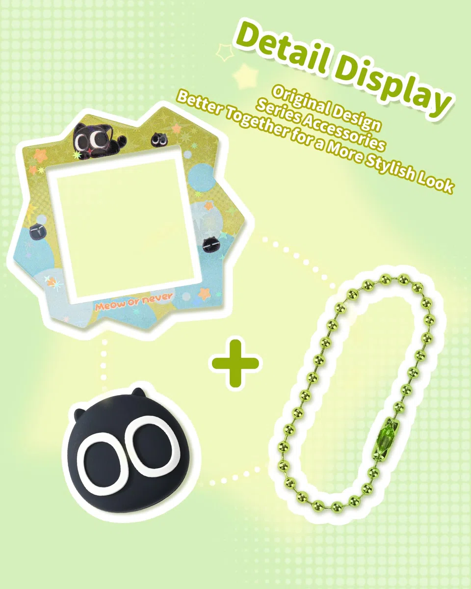 GeekShare Custodia in silicone compatibile con Tamagotchi Paradise, morbida custodia protettiva, cappucci per pulsanti, collana di perle e adesivi, skin antigraffio, set di impugnatura comoda (Luo