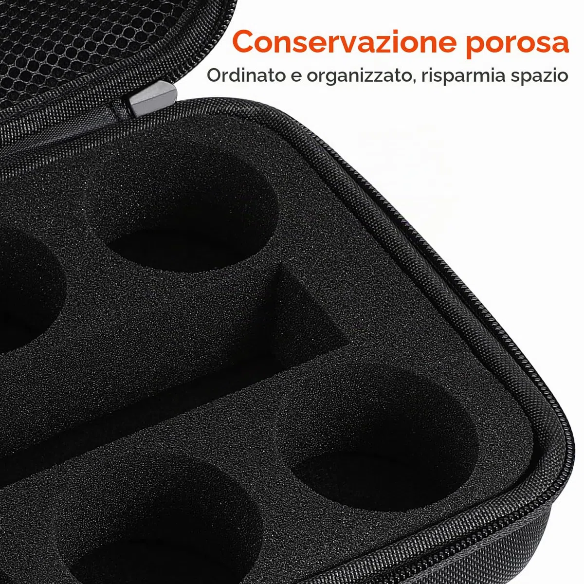 WOONEKY Yoyo - Custodia per riporre accessori e giocattoli, con imbottitura interna e rete con cerniera, pratica per viaggiare e casa