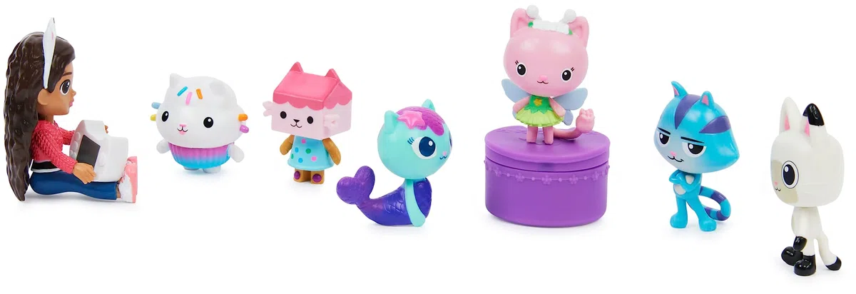 Gabby's Dollhouse, Confezione deluxe con Gabby e gattini, 7 personaggi di Gabby, giochi per bambini dai 3 anni in su