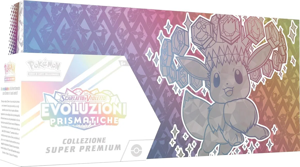 Pokémon Super Premium Collection Evoluzioni Prismatiche ITA – Collezione Pokémon GCC Italiano Premium Box + 100 Soft Sleeves By Baruzcard