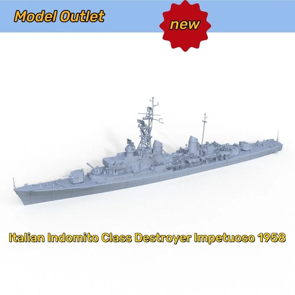 MRY-SFW Kit Modellino Militare 1/700 Italian Indomito Class Destroyer Impetuoso 1958