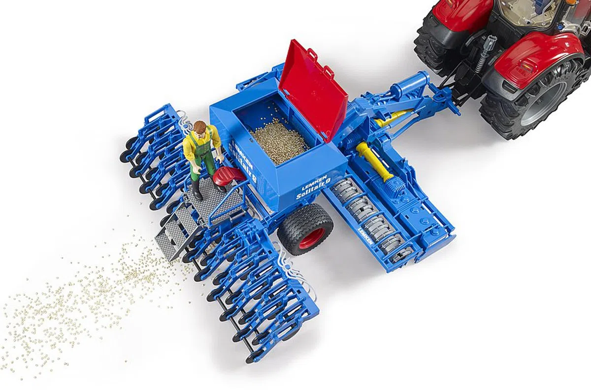 bruder 02026 - Lemken Solitair 9, rimorchio, fattoria, agricoltura, accessori per trattori
