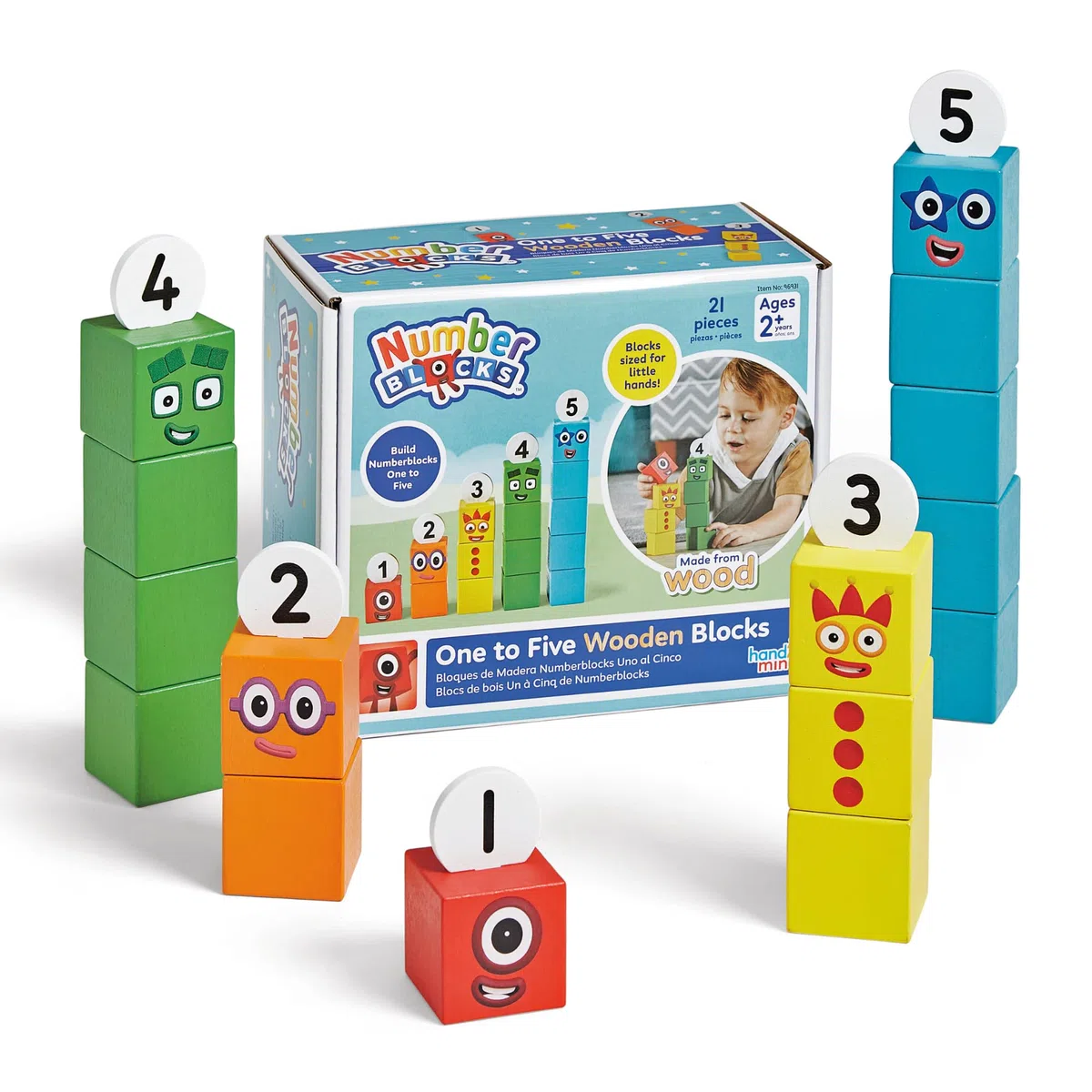 Learning Resources Numberblocks Blocchi di Legno da Uno a Cinque, Età 2+