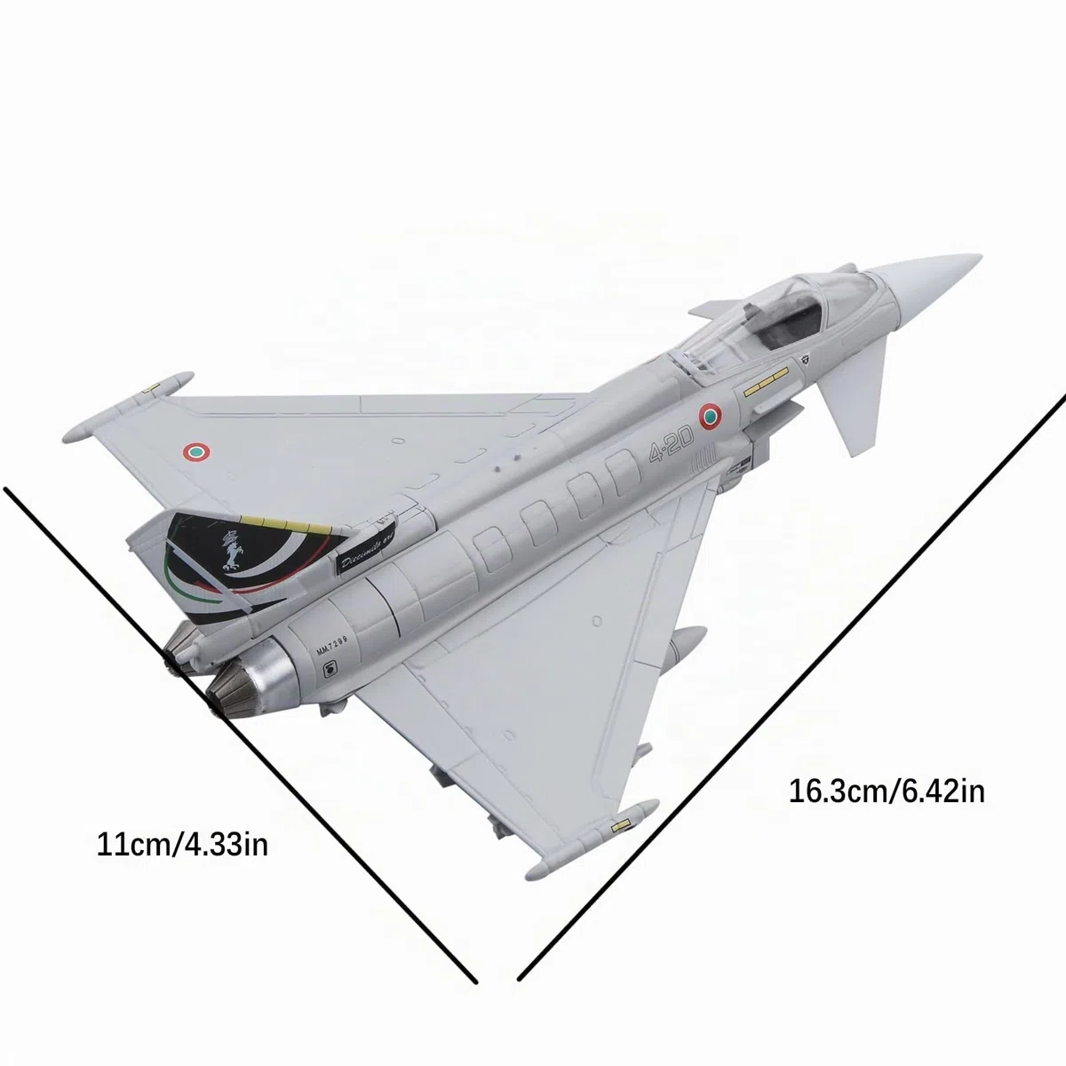 Lega Eurofighter Typhoon EF-2000 Fighter Aircraft Model 1:100 Toy Simulation Science Exhibition Model