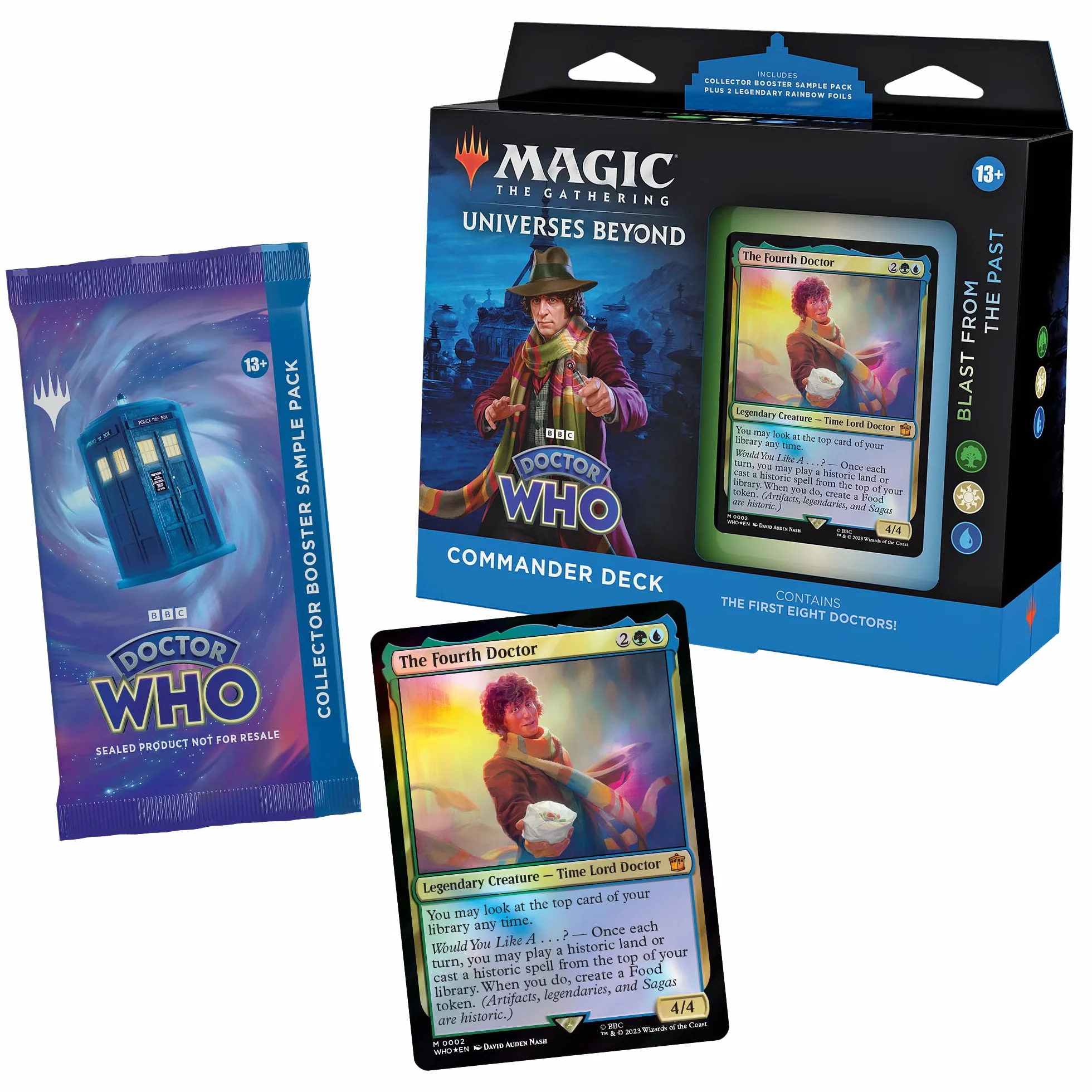Magic: The Gathering - Mazzo Commander di Doctor Who: Blast from the Past (mazzo da 100 carte, Collector Booster Sample Pack da 2 carte e accessori) (Versione Inglese)