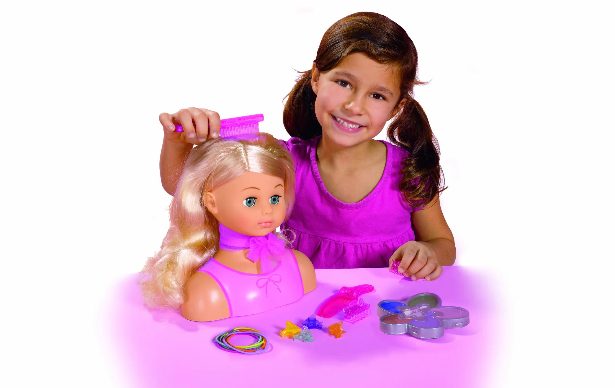 Simba 105564348 - Steffi Love Girls, 25 cm- Testa per acconciatura, completa di accessori