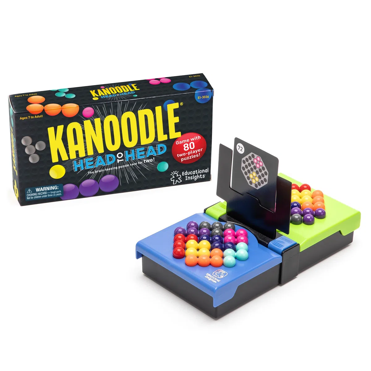 Learning Resources Kanoodle Testa a Testa, 7+ Anni, Gioco di Puzzle Logico per 2 Giocatori con 80 Sfide, Divertimento e Problem Solving