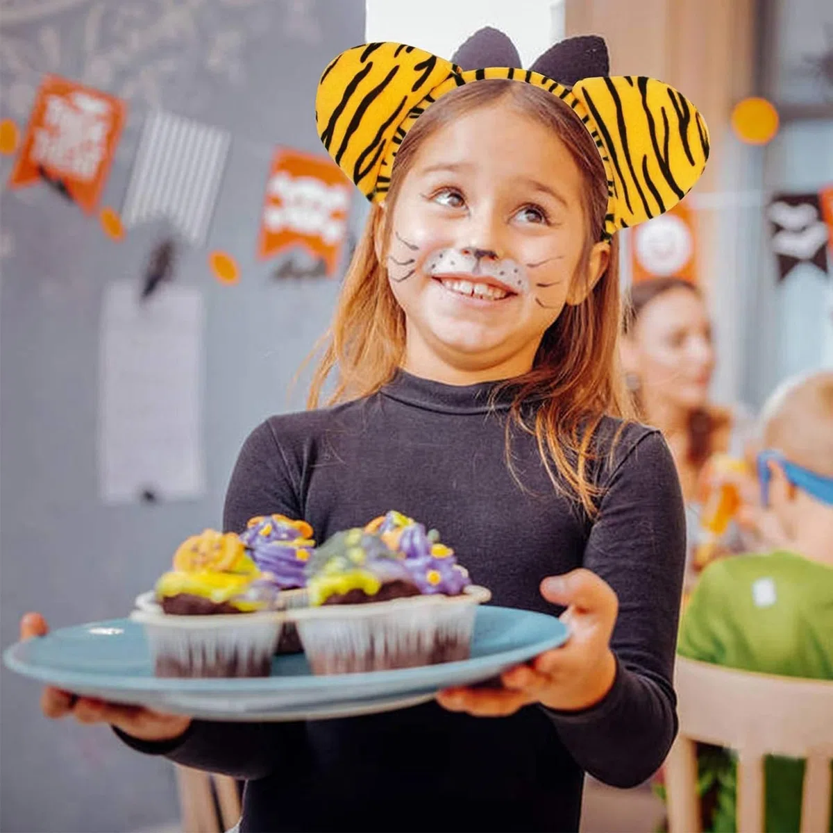 10 Pezzi Animali Orecchie Fasce, Fascia per Orecchie di Animale Cartone Animato, Fascia per Capelli in Maschera per Animali da Festa, Festa a Tema Compleanno Carnevale per Adulti per Bambini