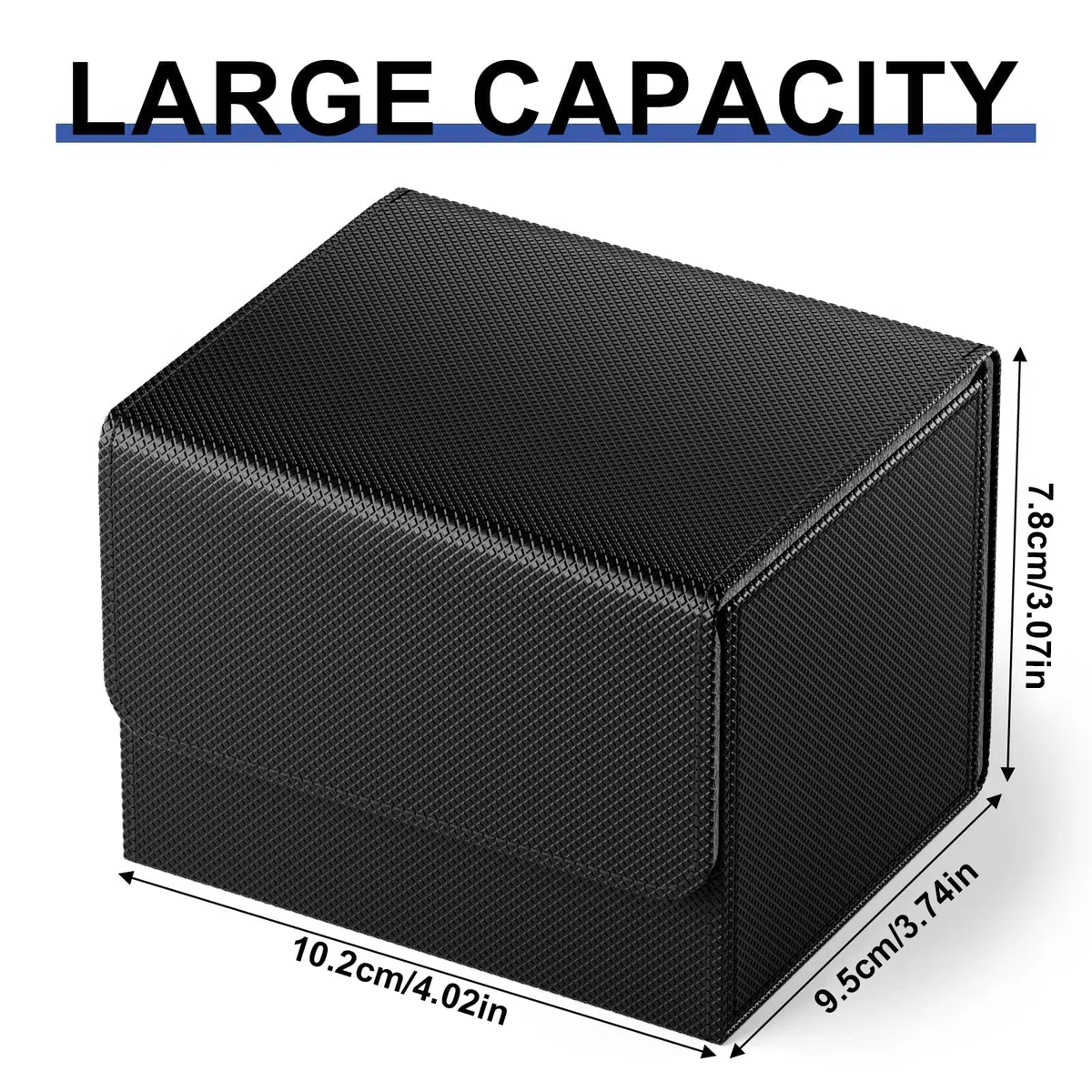 Mlikero Deck Box Adatto a Carte Collezionabili e Sportive, 4 Deck Box Orizzontali per Oltre 100 Carte, Deckbox Magnetico in Pelle per la Protezione delle Carte