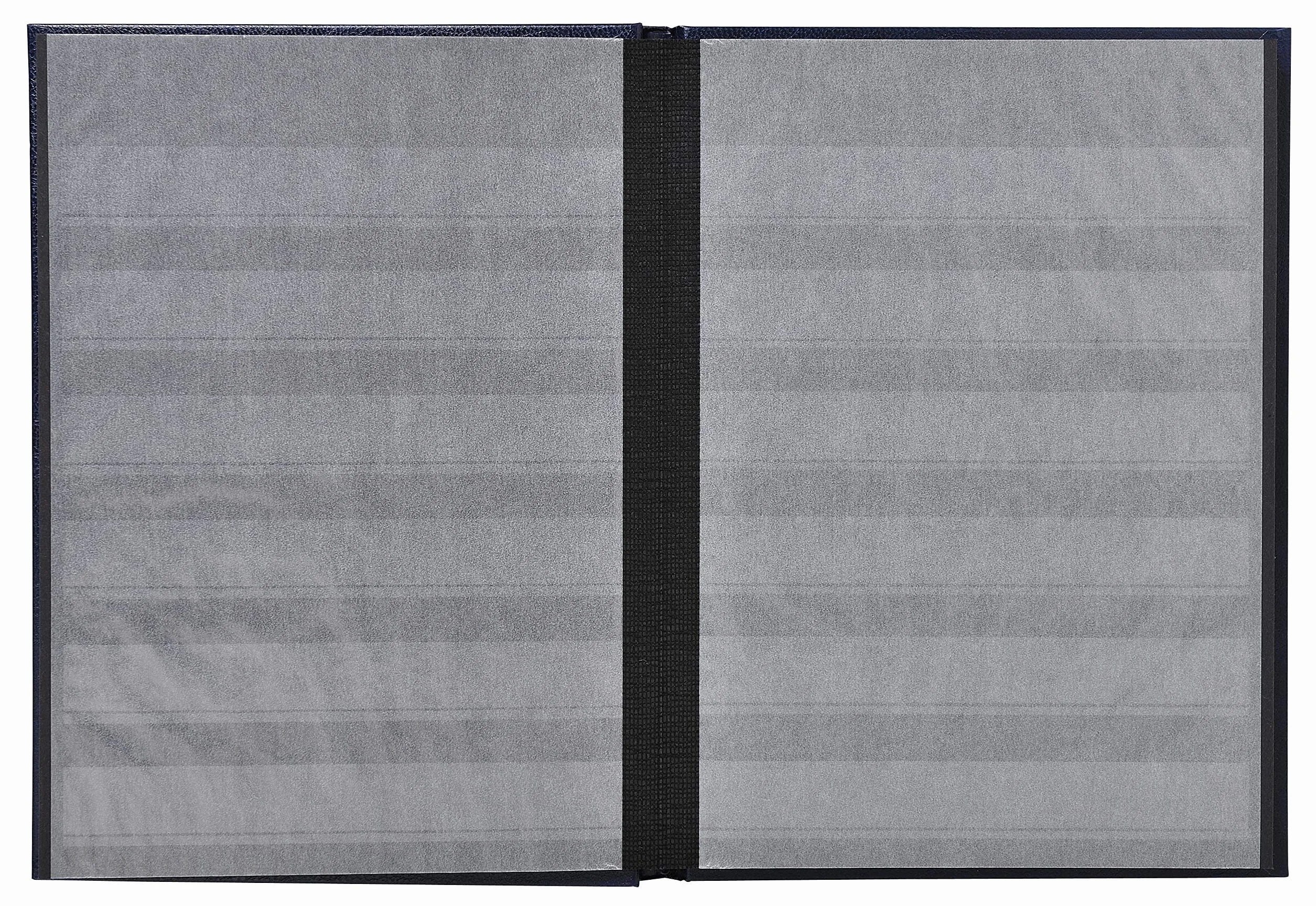 Exacompta - Cod. 21141E - 1 Album da francobolli in similpelle - 32 pagine nere - 17x22,5cm - Nero