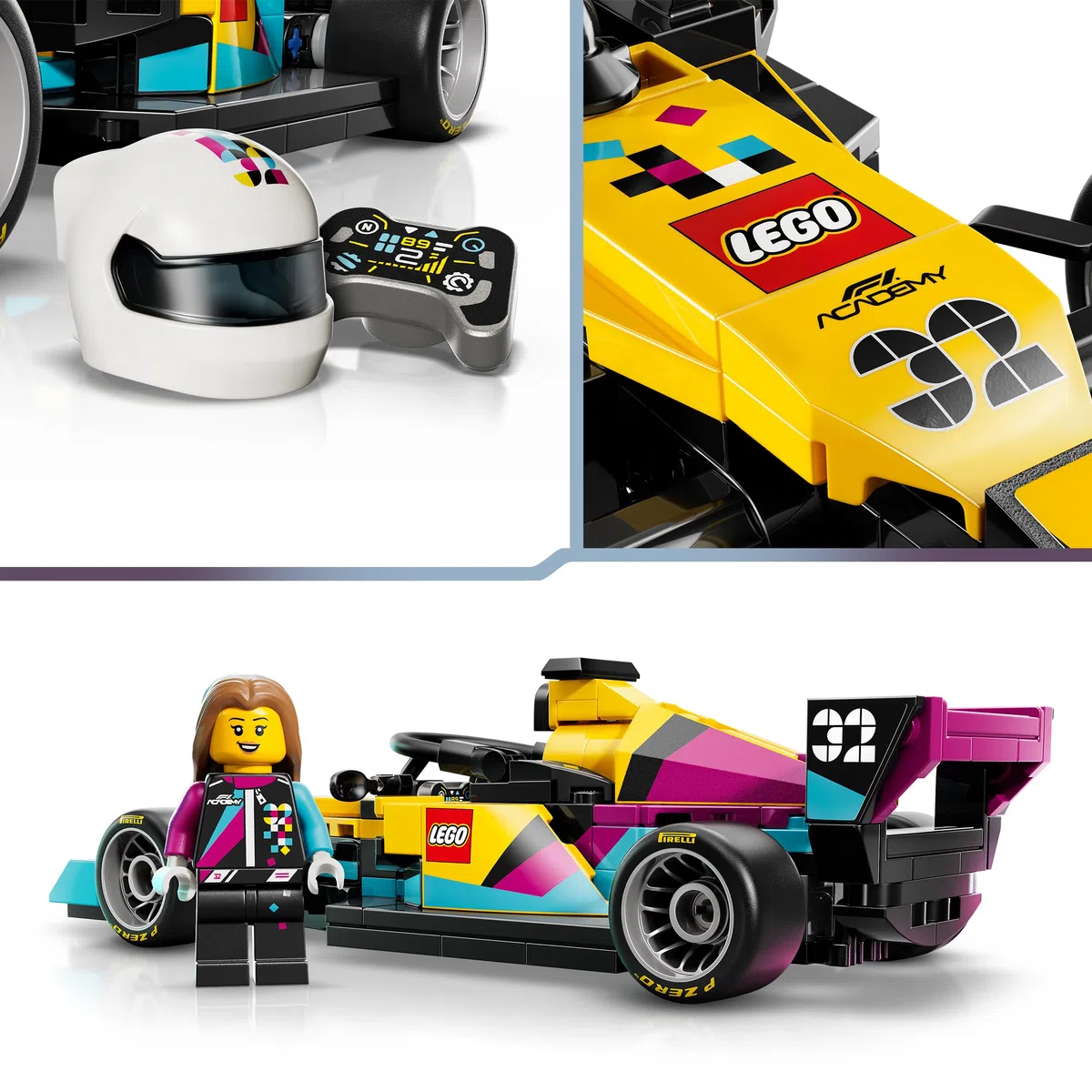 LEGO Speed Champions Auto da Corsa F1 ACADEMY Giocattolo - Kit Modellismo con Minifigure di Pilota Donna di Formula 1 - Regalo di Compleanno per Bambine e Bambini da 10 Anni e Fan Adulti - 77258