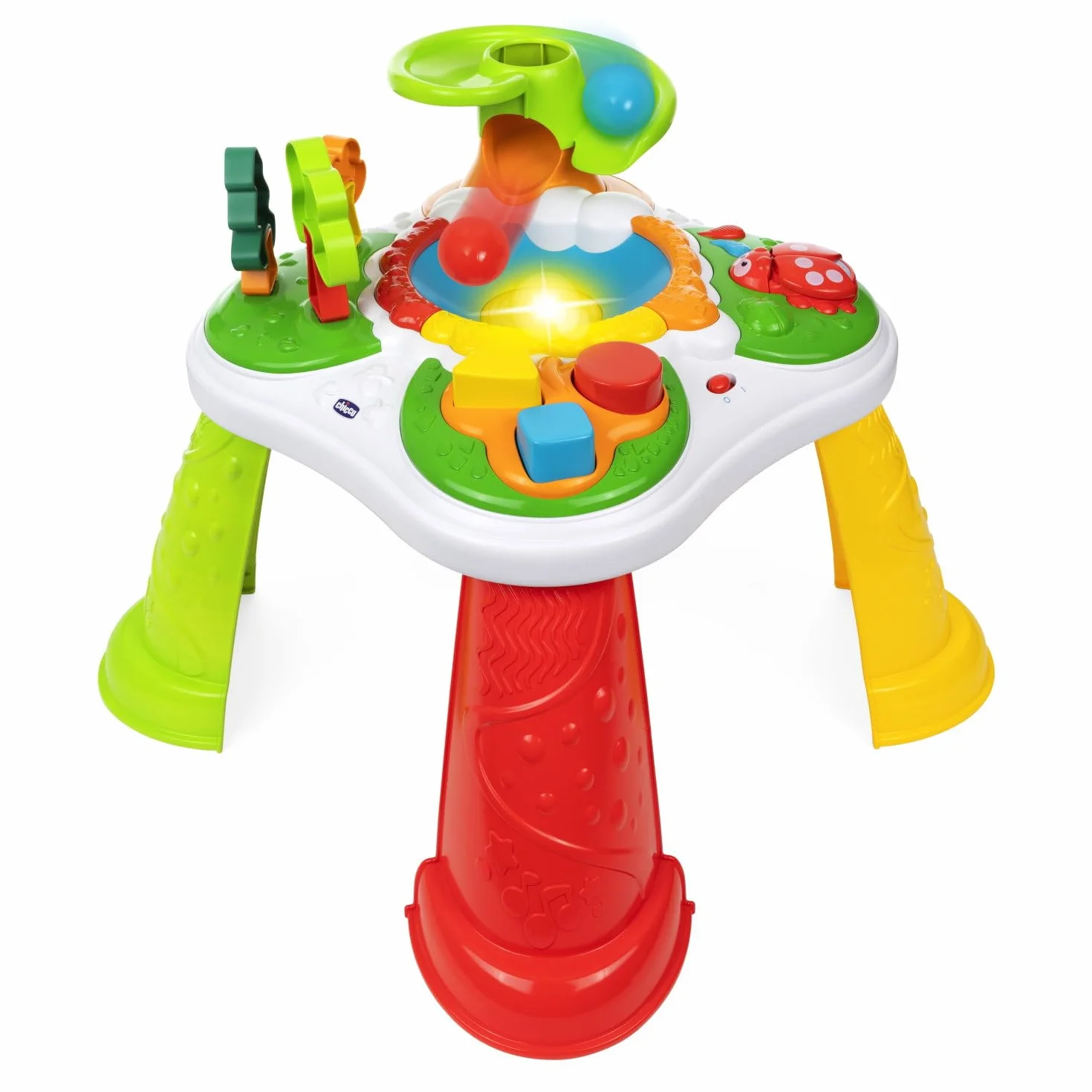 Chicco Tavolo della Foresta, Tavolo con attività Manuali ed Elettroniche, Gioco Educativo Interattivo, con Luci e Suoni, Forme e Incastri, Giochi Bambini, 12 Mesi - 4 Anni