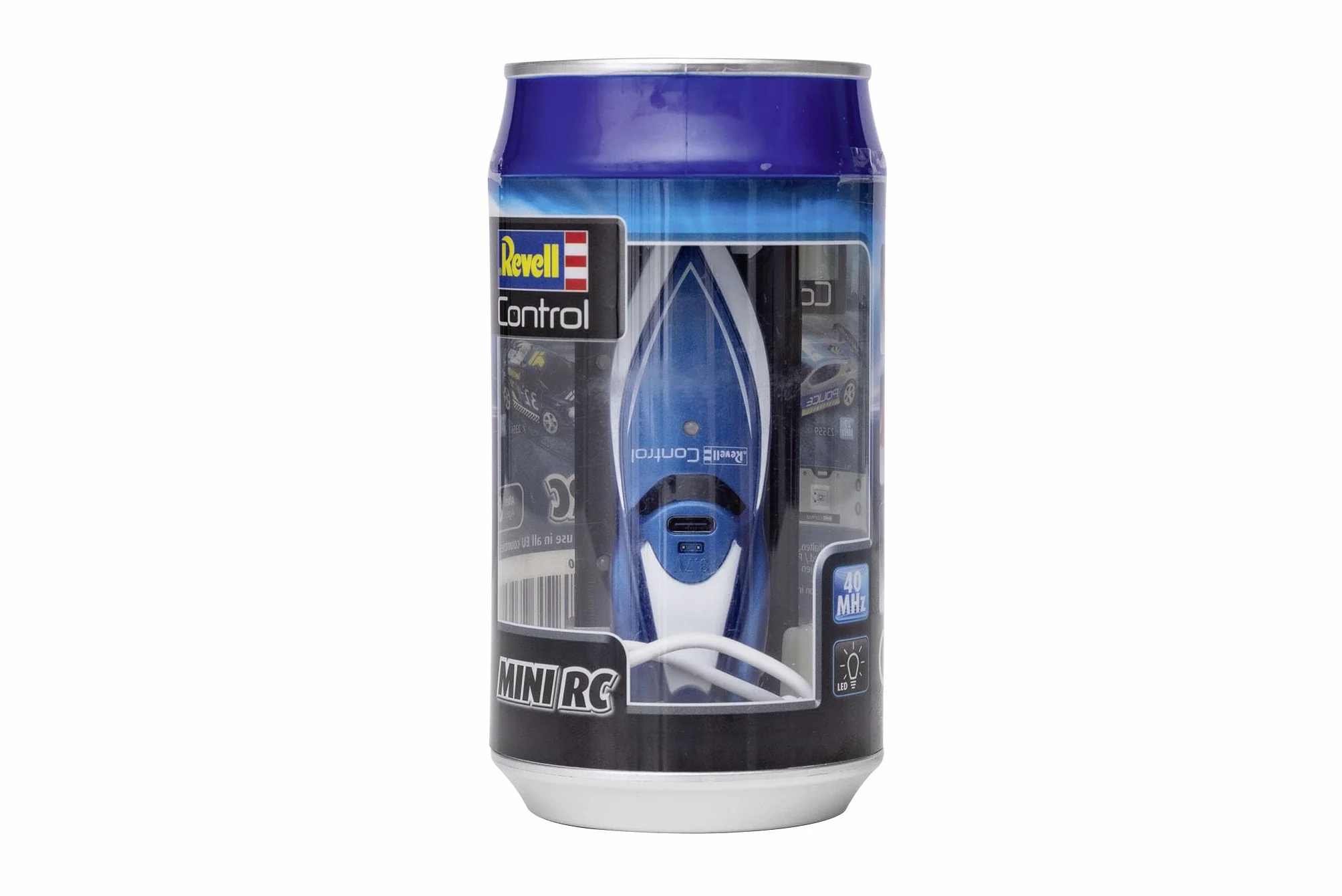 Revell Control 23570 Mini RC Speedboat blu con controllo preciso a 2,4 GHz, lunghezza 7,5 cm