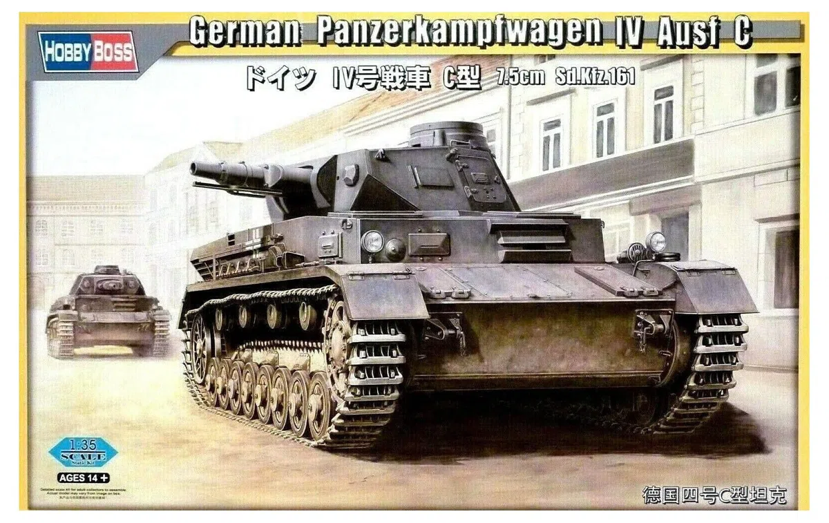Hobbyboss Scala 1:35 "German Panzerkampfwagen IV-Kit per modellismo, Ausf C, Colore: Grigio