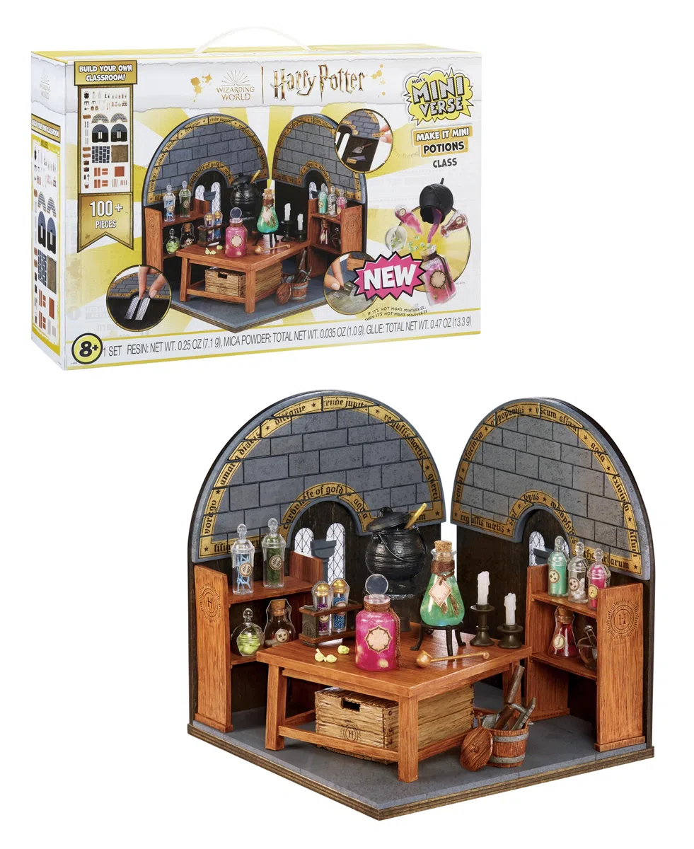 MGA's Miniverse Make It Mini Potions Class - Mini Oggetti Da Collezione Harry Potter, Set Di Costruzioni, 100+ Pezzi, Fai Da Te, Resina, Repliche Di Pozioni, Bambini - Età 8+ - NON EDIBILE
