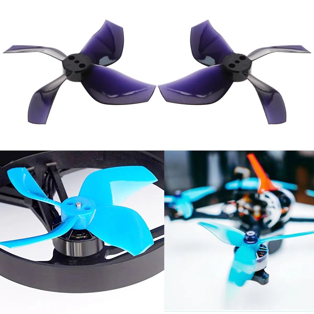 ECSiNG 16 Pezzi Eliche A 4 Pale 2020 Con Albero Da 1,5 Mm Compatibile Con Beta85X HD Digital VTX Drone 1103 8000KV E 1105 5000KV Motori Brushless