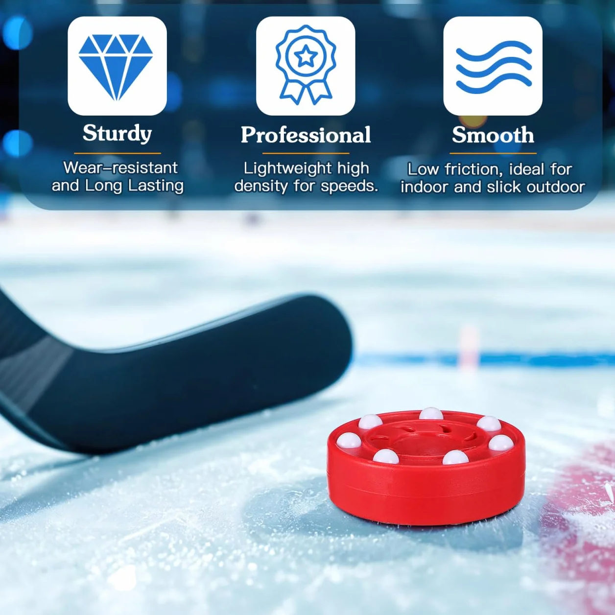 BESPORTBLE 2 Pezzi Scooter Outdoor Hockey Puck Street Hockey Indoor Hockey Puk Green Biscuit Hockey Puck PRO Puck Roller Hockey Gioco Allenamento