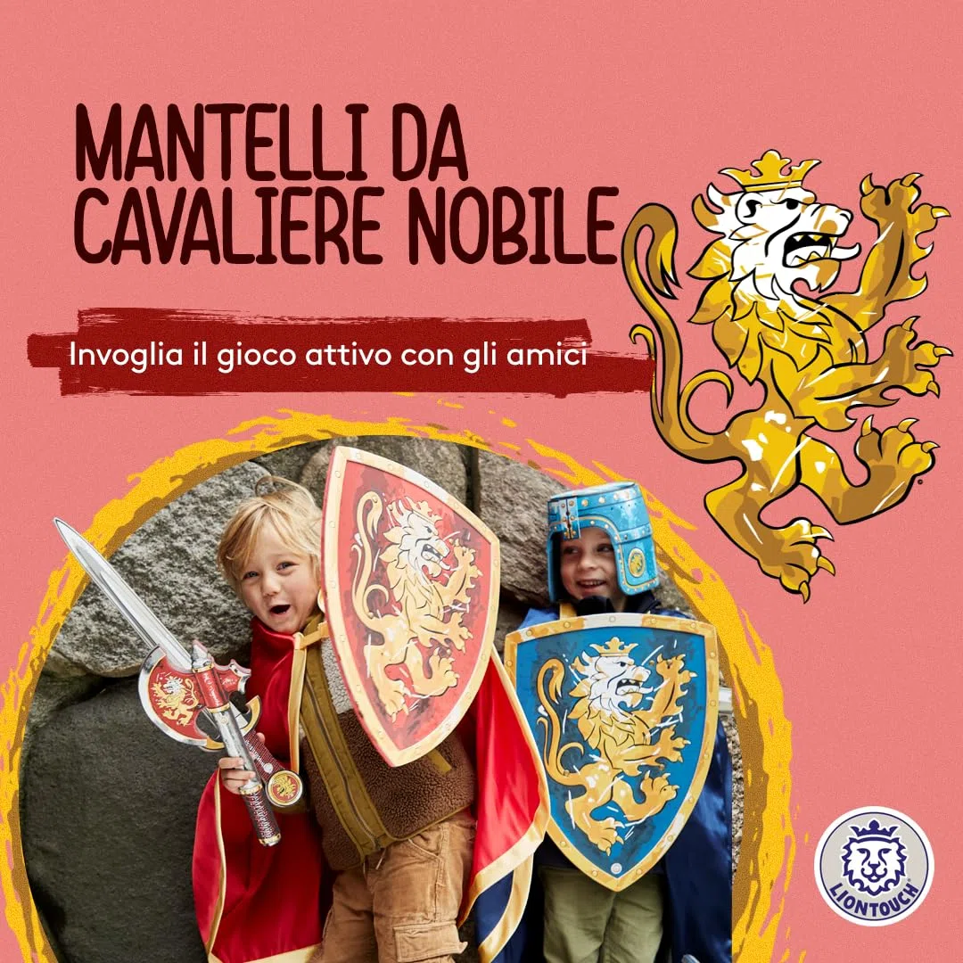 Liontouch Cavaliere Nobile Medievale Raso Giocattolo Mantello Per Bambini | Parte Di Una Linea Di Costumi Per Bambini