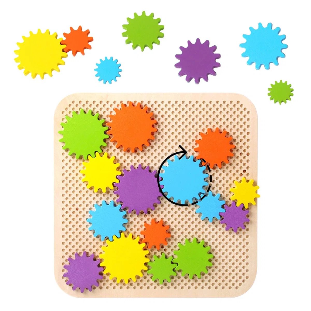 Montessori Giocattolo 2 3 4 5, Giochi da 2 Anni, Gioco Motorio con Ingranaggi Colorati, Giocattoli da 3 Anni, Puzzle Ingranaggi, Regalo 2 3 4 5 Bambini Ragazzi Ragazze