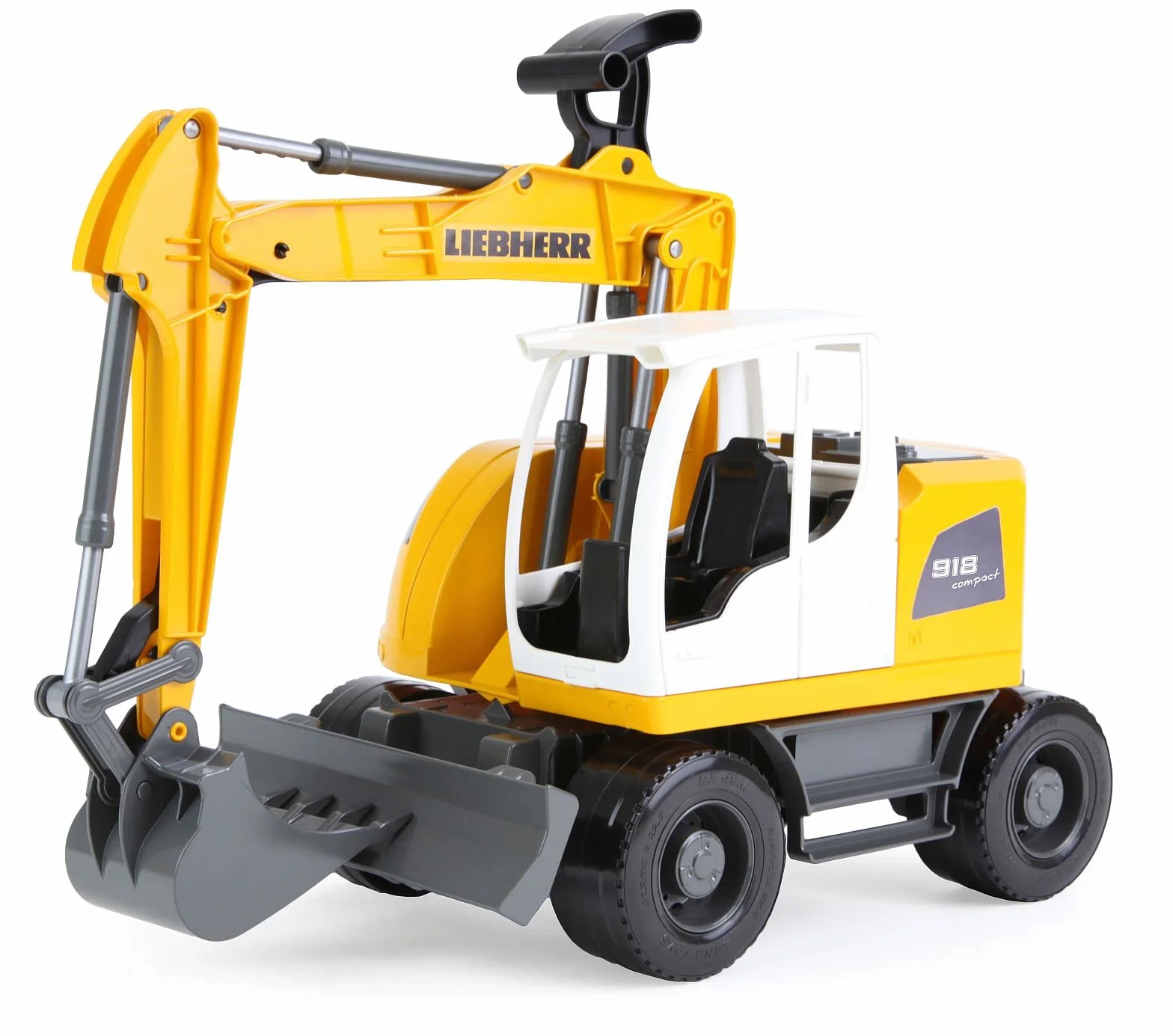 LENA - Liebherr A918 Litronic Veicolo Giocattolo per Bambini Piccoli, Giallo